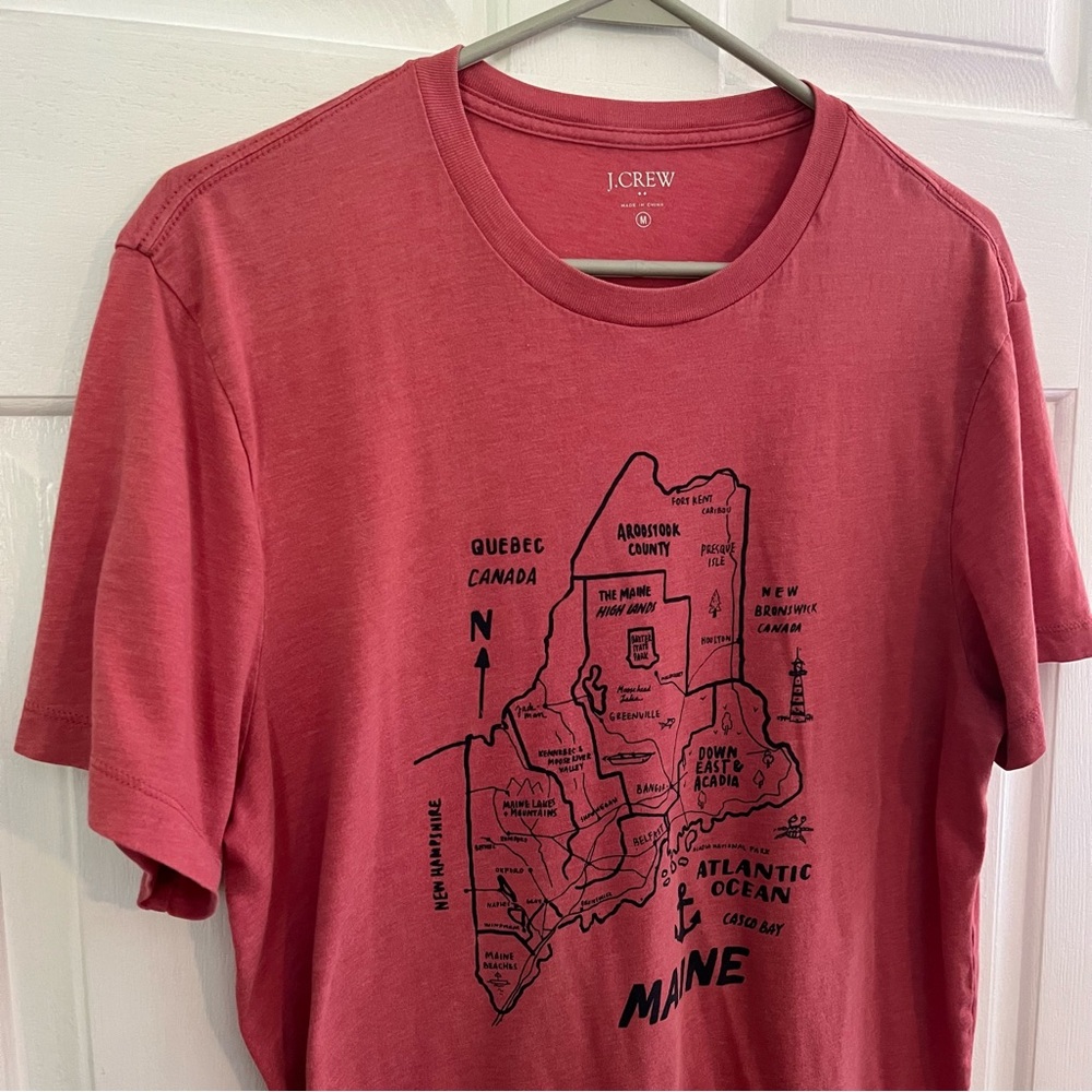 J. Crew Maine Map Graphic T-Shirt